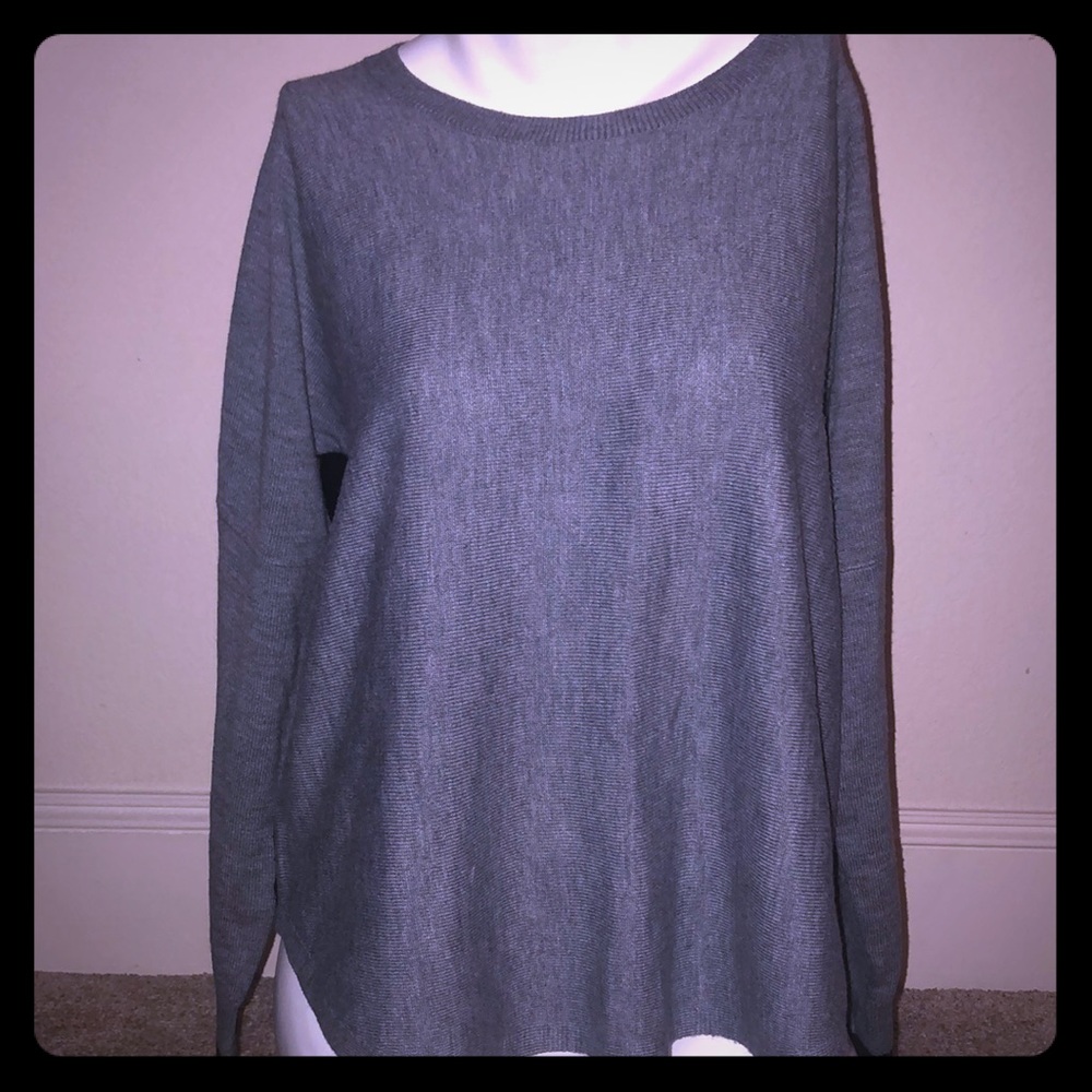 French connection gray and black sweater